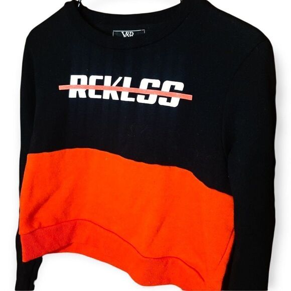 Young & Reckless Cropped Crewneck Sweatshirt sz L - Picture 2 of 4